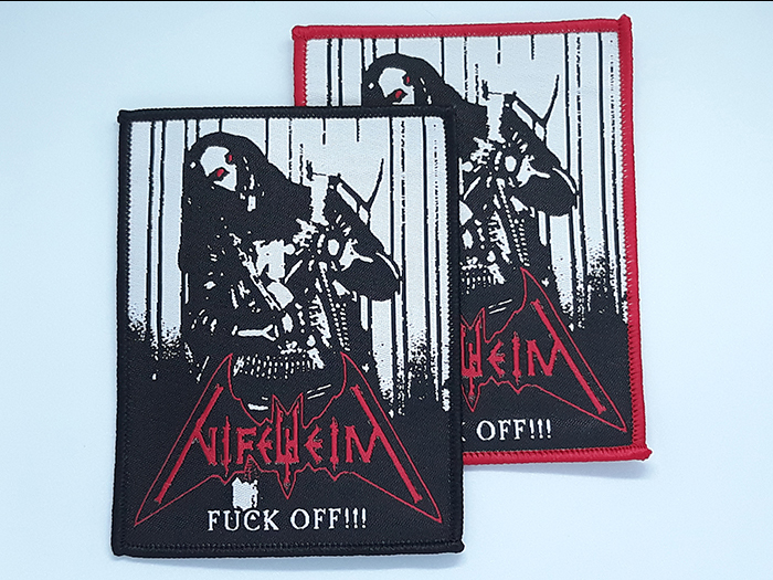 NIFEHEIM'Fuck Off !!!' Woven Patch( 7.5 X 10 Cm.) อาร์มแบบทอ