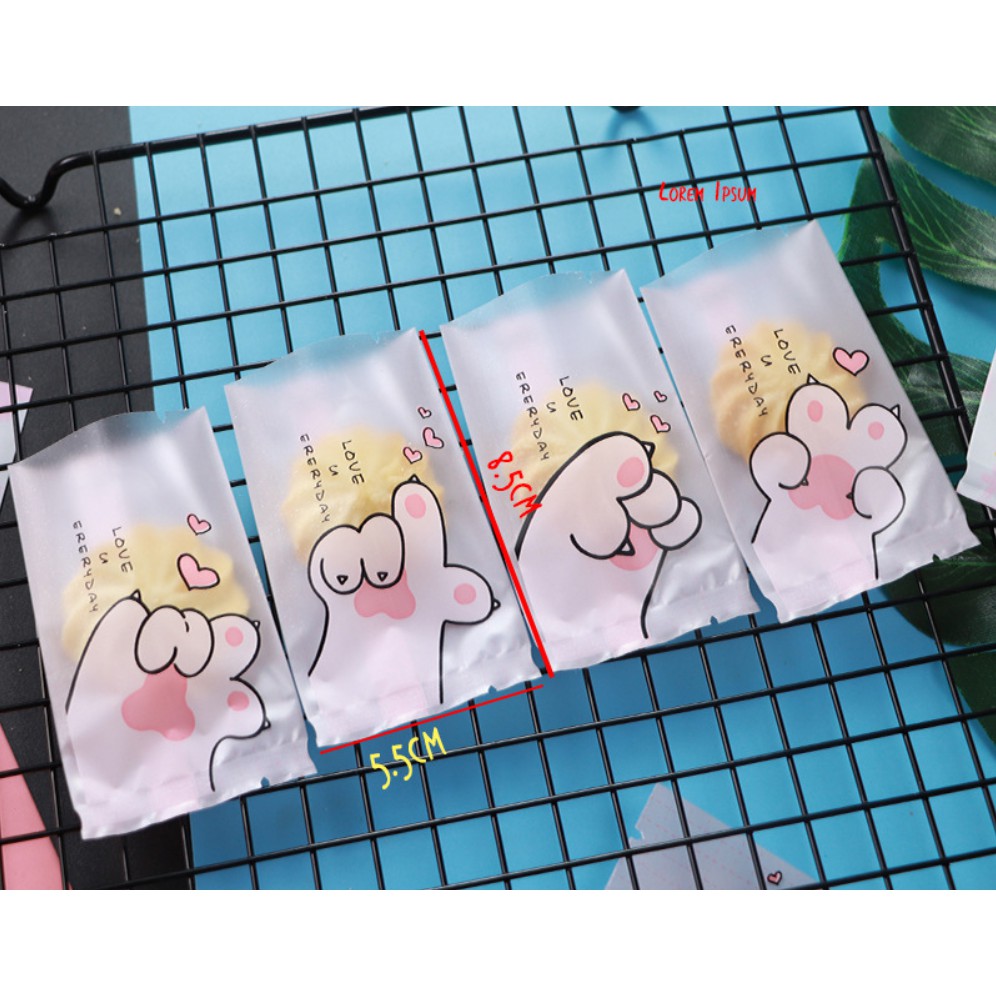 ถุงซีล ใส่ขนม คุกกี้ ลูกอม ขนาด 7x9.5-10 ซม. จำนวน 97-100 ใบ/แพ็ค ชุดที่ 2/4