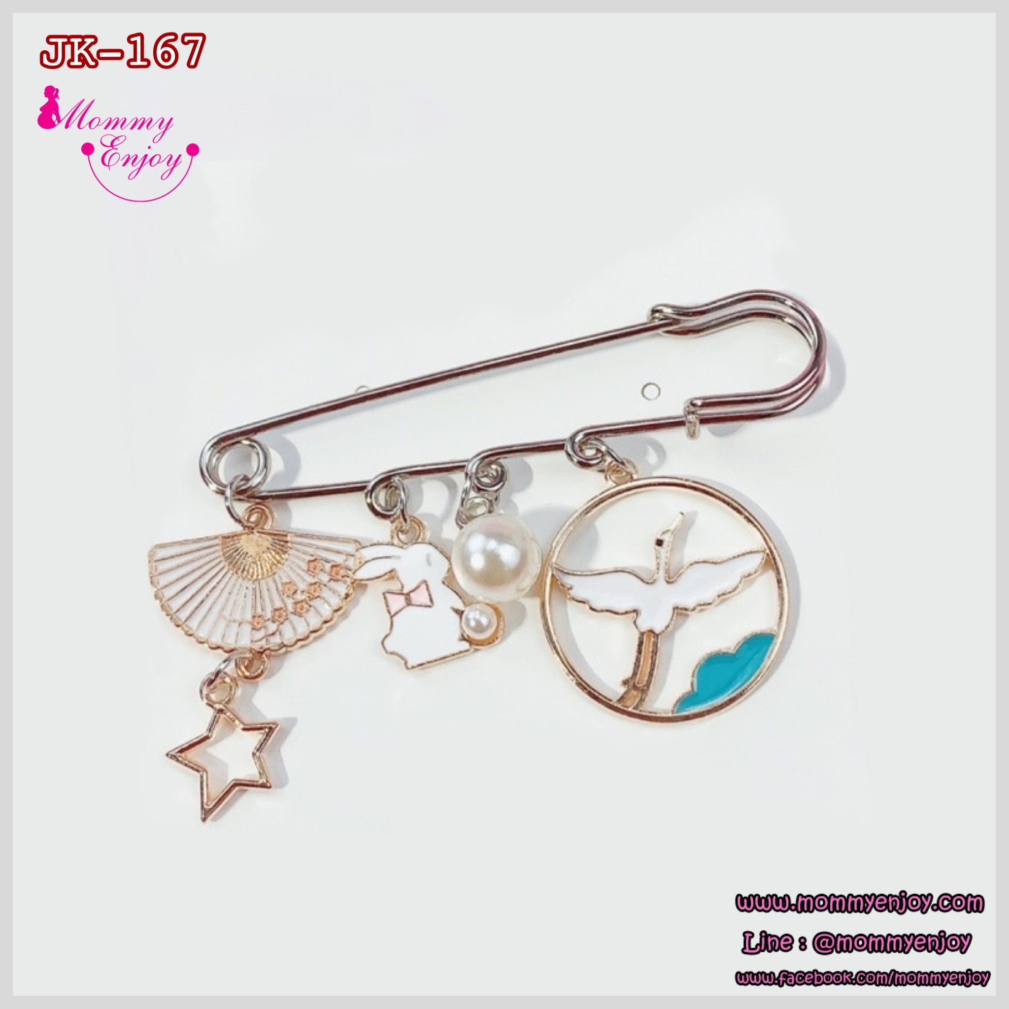 เข็มกลัดติดชุด ติดเพื่อความสวย หรือติดเพื่อความเชื่อสวยลงตัว เซตเกาหลี V2.