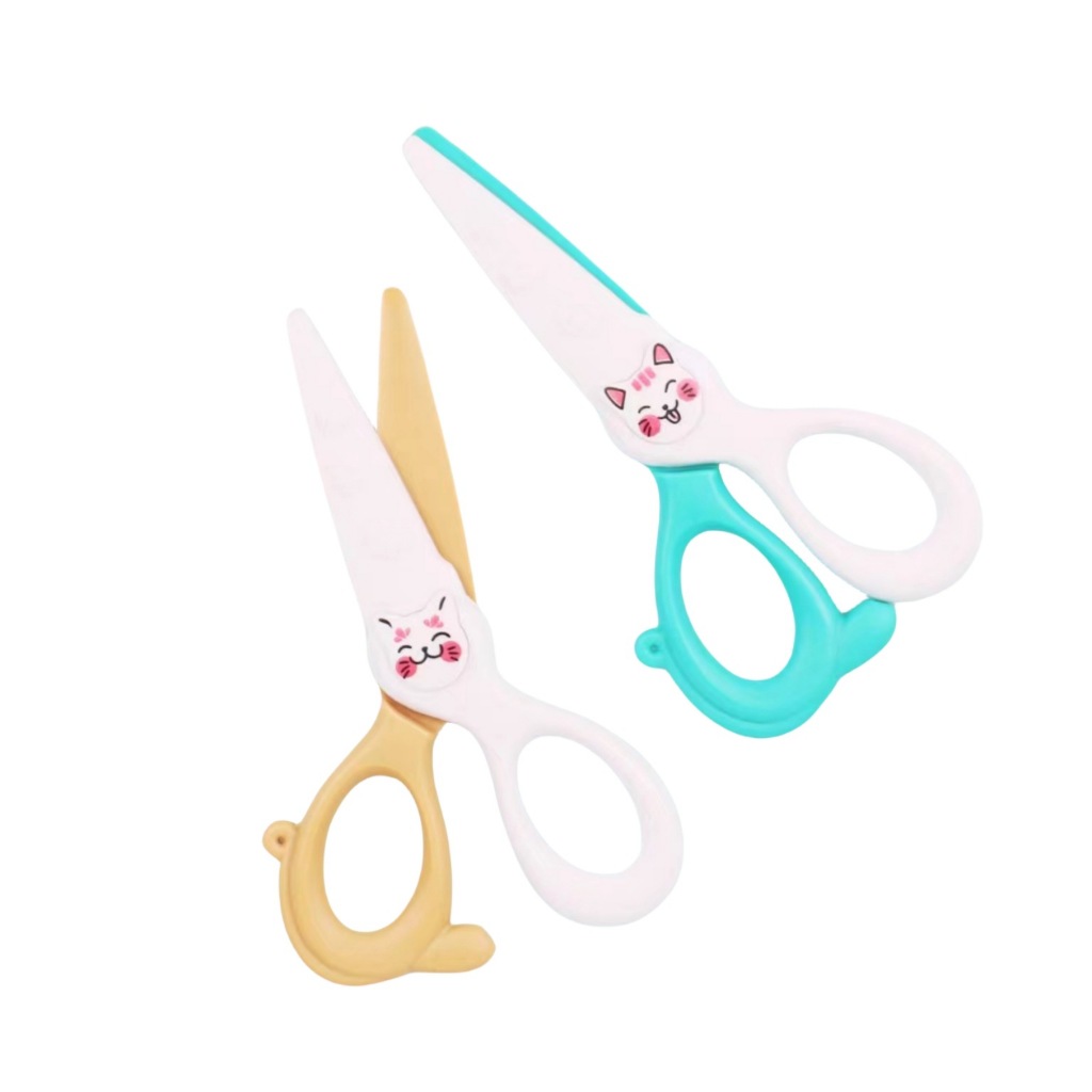 กรรไกรตัดกระดาษ กรรไกรพลาสติก สำหรับเด็ก Kinda Rimei 5502