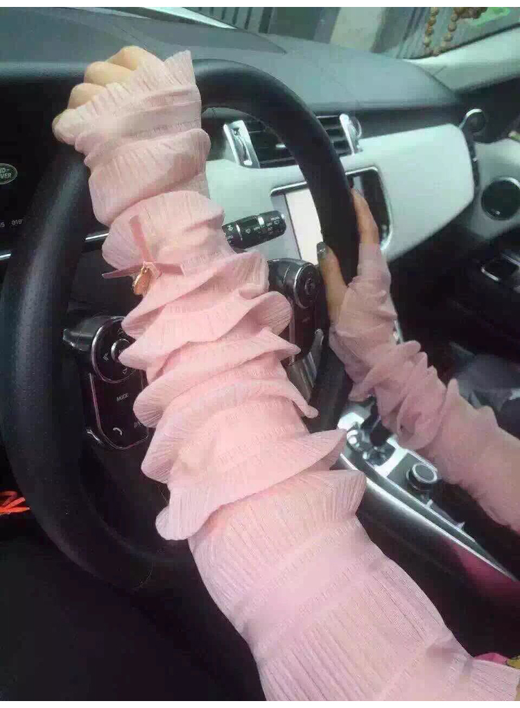 ถุงมือใส่ขับรถพร้อมส่ง : ถุงมือแฟชั่นใส่ขับรถสีชมพู ใส่ขับรถกันแสงแดด แบบน่ารักๆจ้า