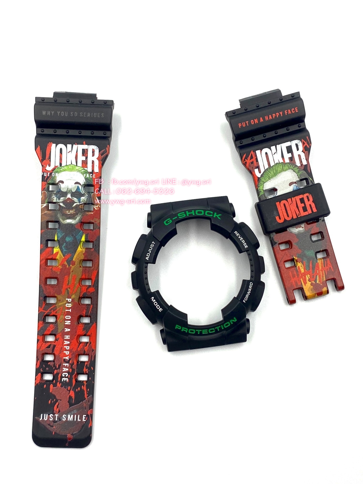 กรอบสาย G-SHOCK แท้✅ สีดำด้าน สกรีนลาย Joker ใส่ได้กับรุ่น GA-100 ,GA-110 ,GA-120 ,GA-140 ,GAX-100 ,GD-100 ,GD-120
