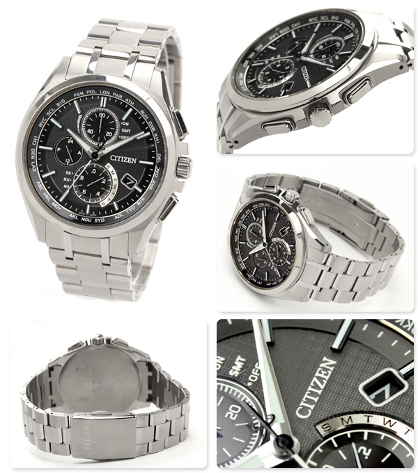 Citizen AT8040-57E นาฬิกาผู้ชาย Eco-Drive Attesa Radio Control World Time Men's Watch