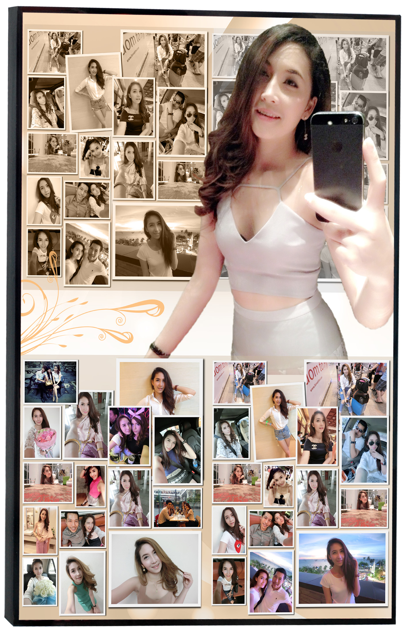 PhotoMix ขนาด 12x18 นิ้ว กรอบลอยด้าน