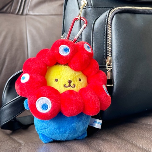 [พร้อมส่ง] พวงกุญแจ ตุ๊กตา ปอมปอมปุริน Pompompurin x MYAKU-MYAKU Official Mascot Keychain งาน Osaka Expo 2025 นำเข้าจากญี่ปุ่น EXPO2025 サンリオキャラクターズ ミャクミャクなりきりぬいぐるみBC ポムポムプリン