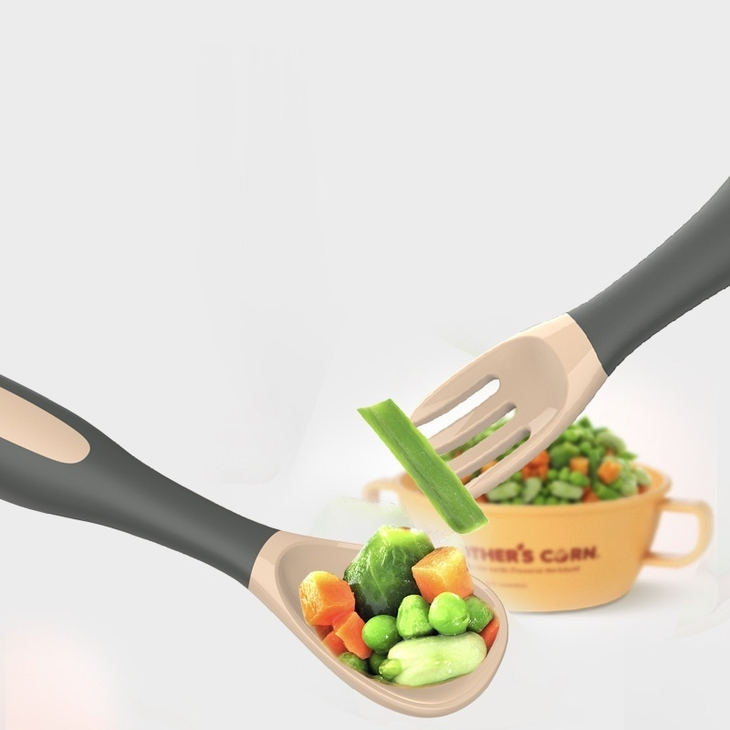 ชุดช้อนส้อม+กล่องเก็บ บิดได้ ชุดช้อนส้อมฝึกทานอาหาร