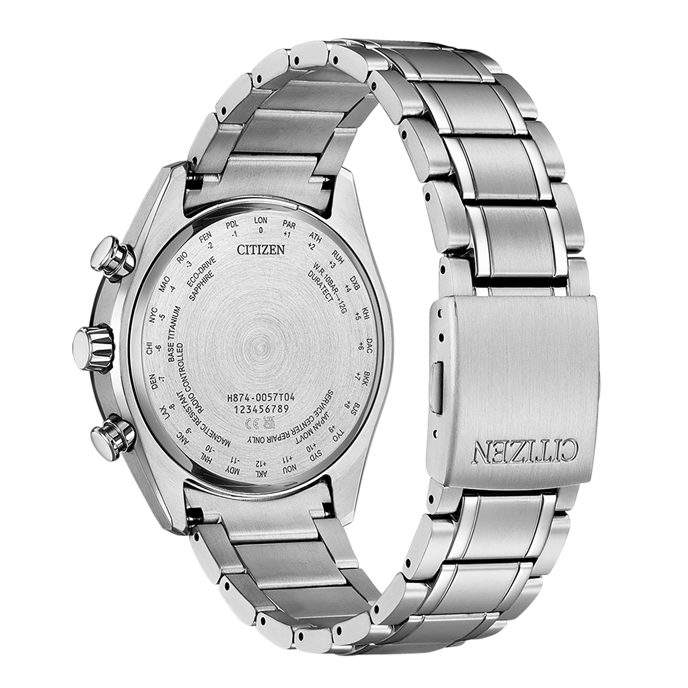 Citizen BY1018-80E นาฬิกาผู้ชาย Eco-Drive Tsuki-yomi Radio-Controlled Men's Watch