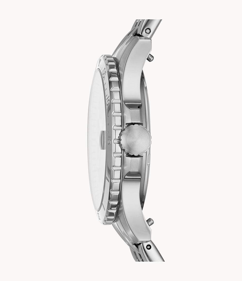 Fossil ES4744 นาฬิกาผู้หญิง FB-01 Three-Hand Date Stainless Steel Quartz Women's Watch