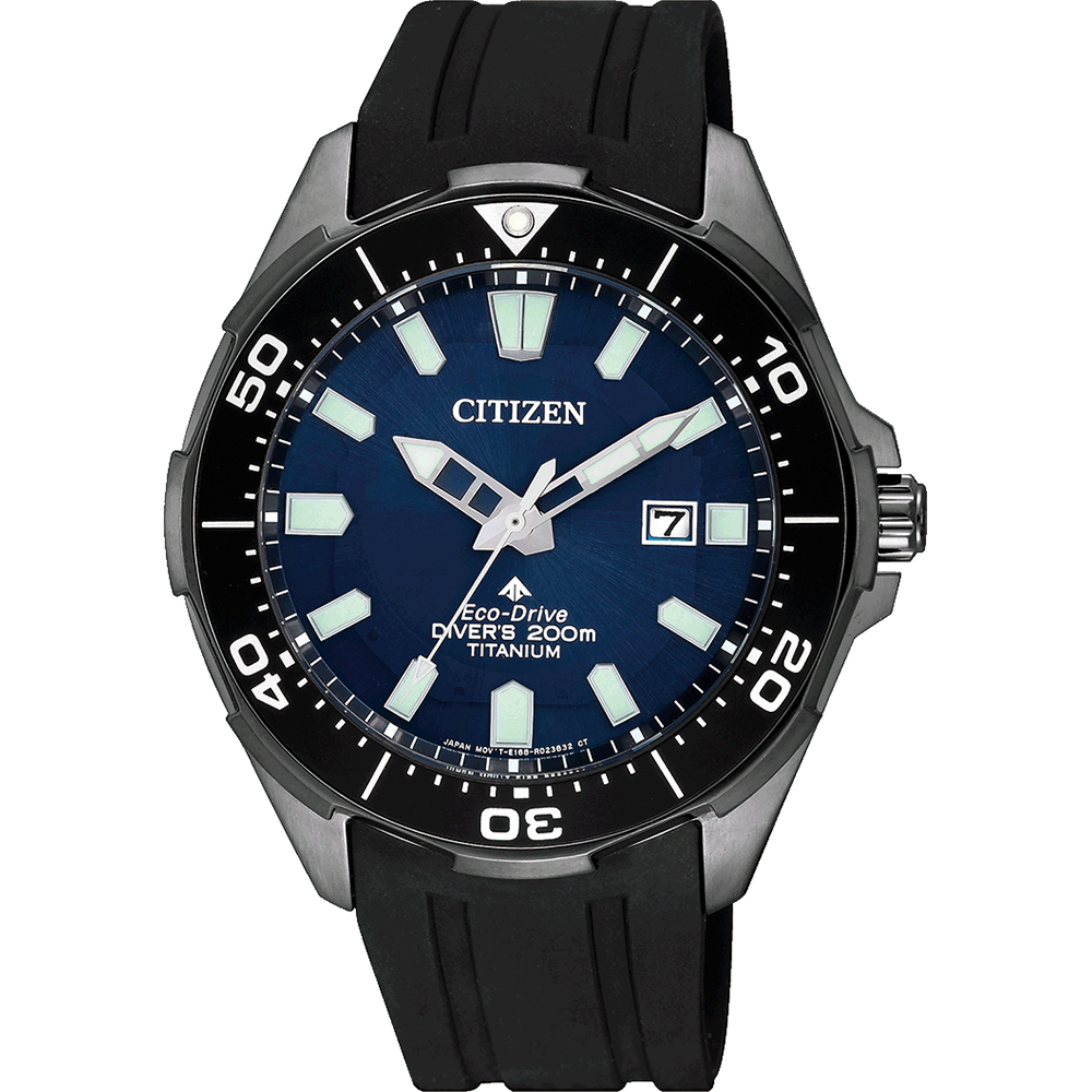 Citizen BN0205-10L นาฬิกาผู้ชาย Eco-Drive Promaster Marine Titanium Diver 200m Men's Watch