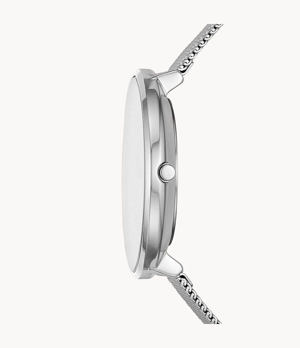 Skagen SKW3016 นาฬิกาผู้หญิง Gitte Two-Hand Silver-Tone Quartz Women's Watch