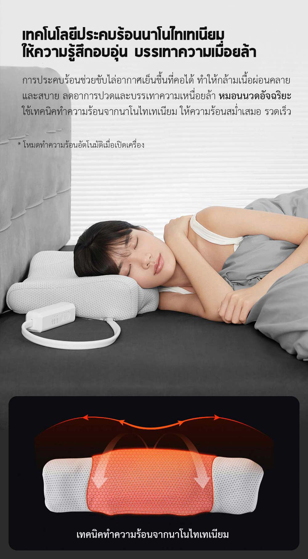 Xiaomi LERAVAN Smart Sleep Traction Massage Pillow - หมอนนวดอัจฉริยะ