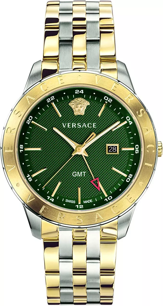 Versace VEBK00718 นาฬิกาผู้ชาย GMT Quartz Men's Watch