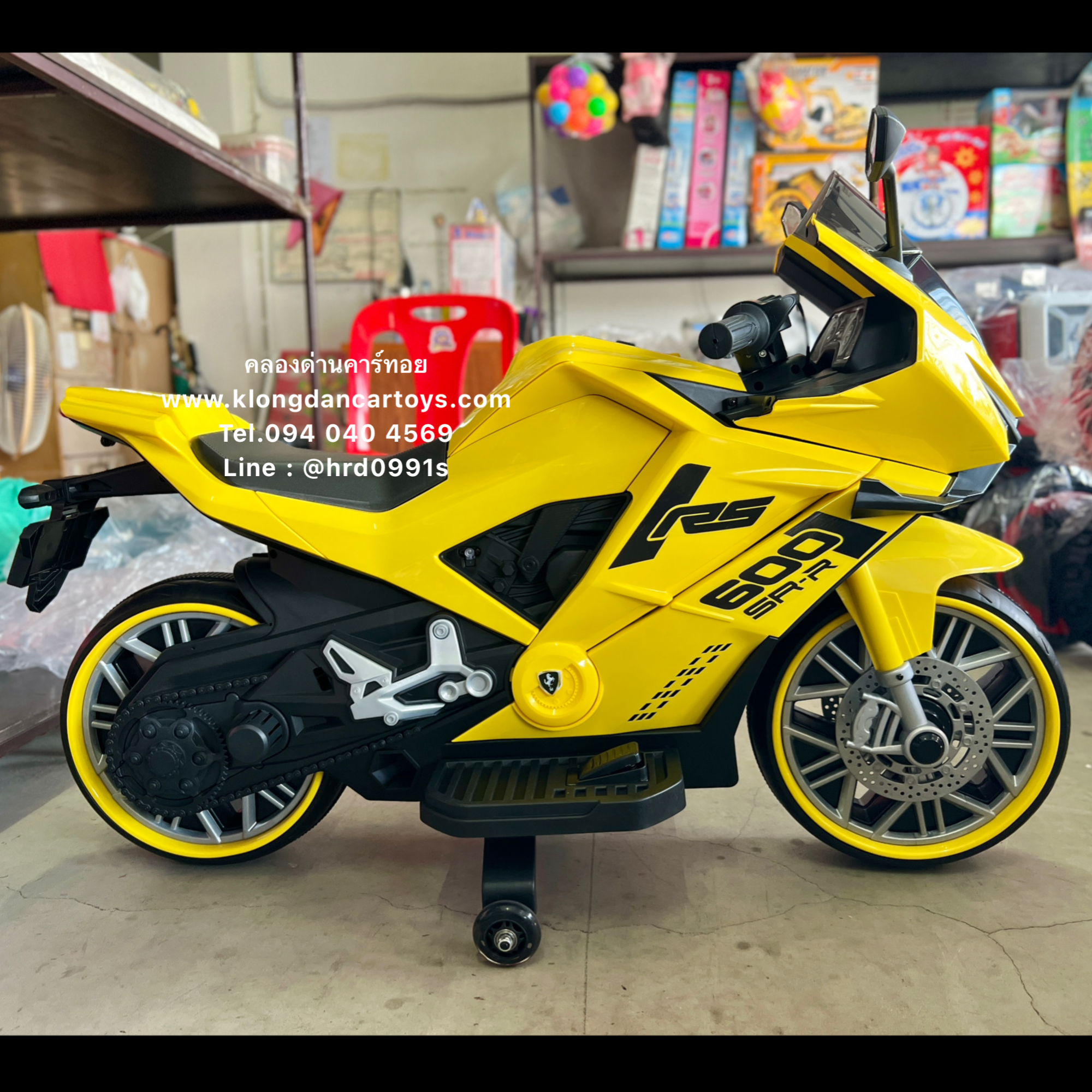 รถมอไซค์เด็กเฟอรารี่แบตเตอรี่*คันใหญ่*(คันเร่งมือบิด มีเบรก, 2มอเตอร์แบต12v, เล่นบูลทูธ usd mp3) งานหล่อมาก สวยสุดเท่ส์ มีสีแดง, เหลือง,น้ำเงิน