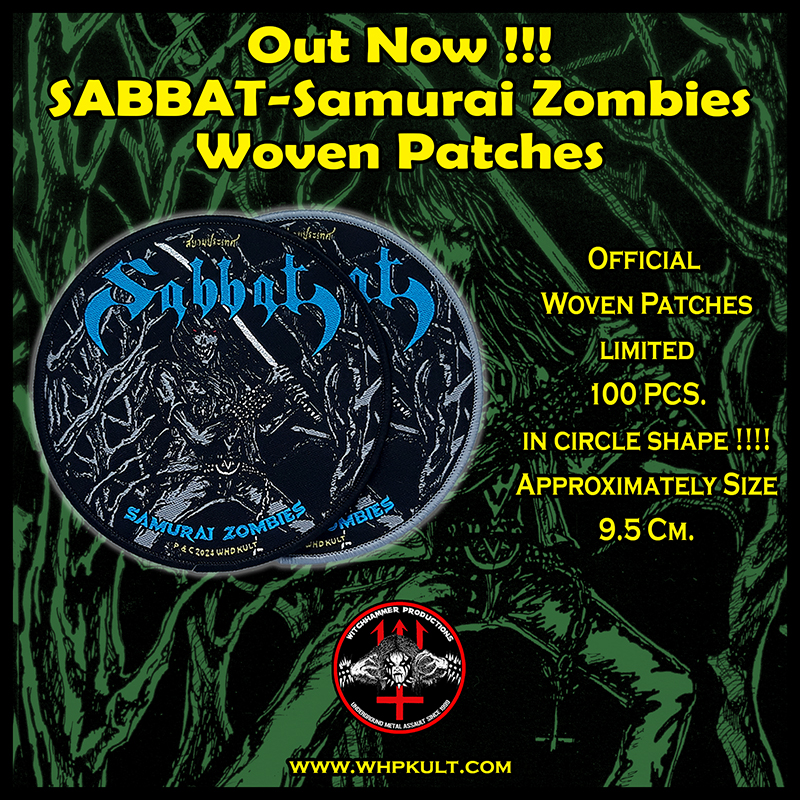 SABBAT 'Samurai Zombies' Woven Patches (Circle Shape)