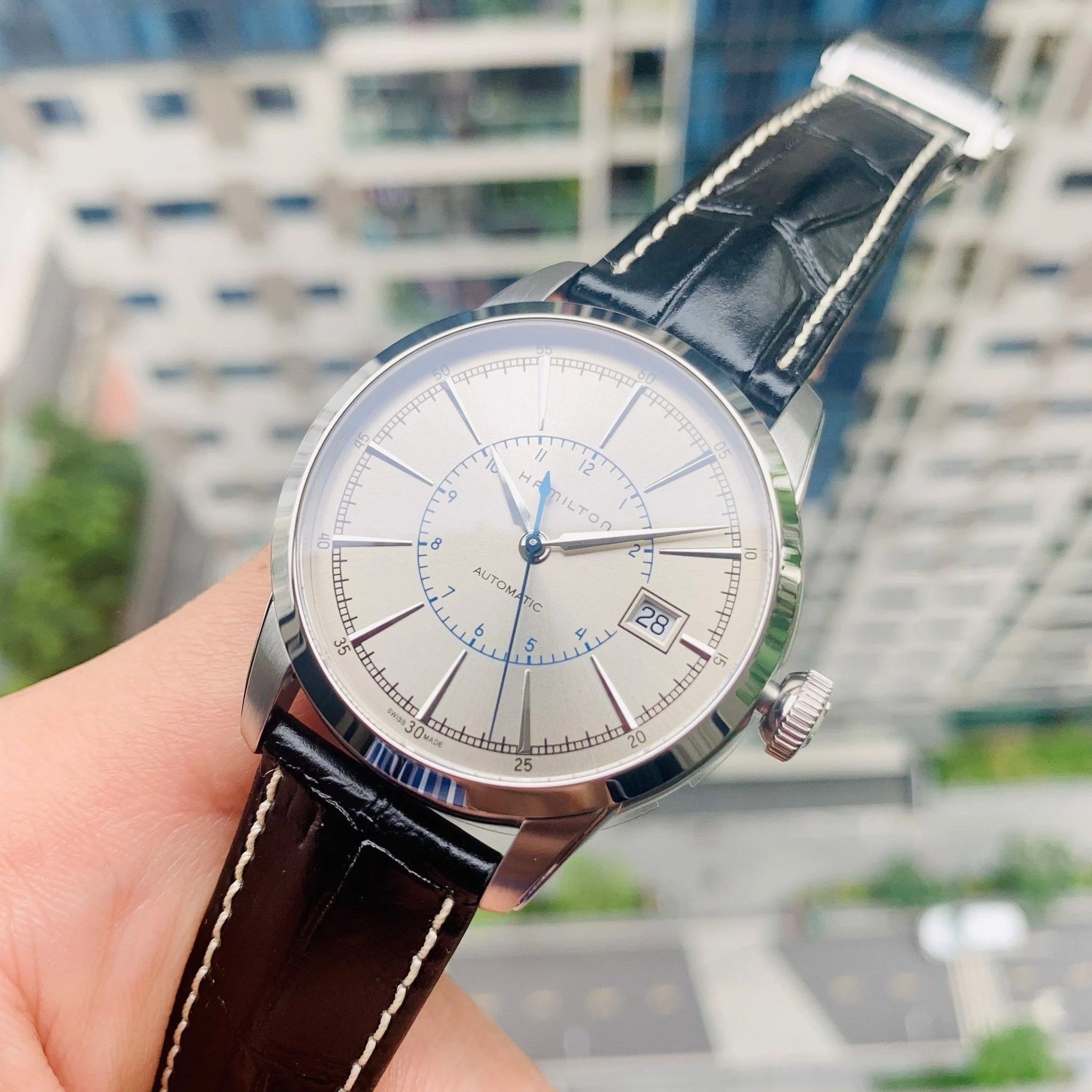 Hamilton H40555781 นาฬิกาผู้ชาย AMERICAN CLASSIC RAILROAD AUTO Men's Watch