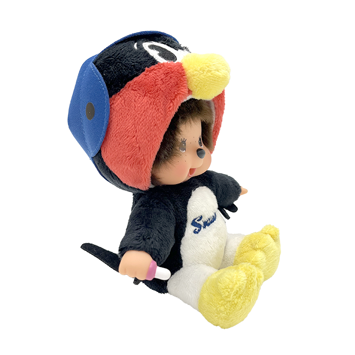 [PRE-ORDER] ตุ๊กตา ม่อนชิชิ Size S Monchhichi Tsubakuro ทีมเบสบอลญี่ปุ่น Tokyo Yakult Swallows【祝・つば九郎30周年記念】モンチッチ×つば九郎ぬいぐるみ