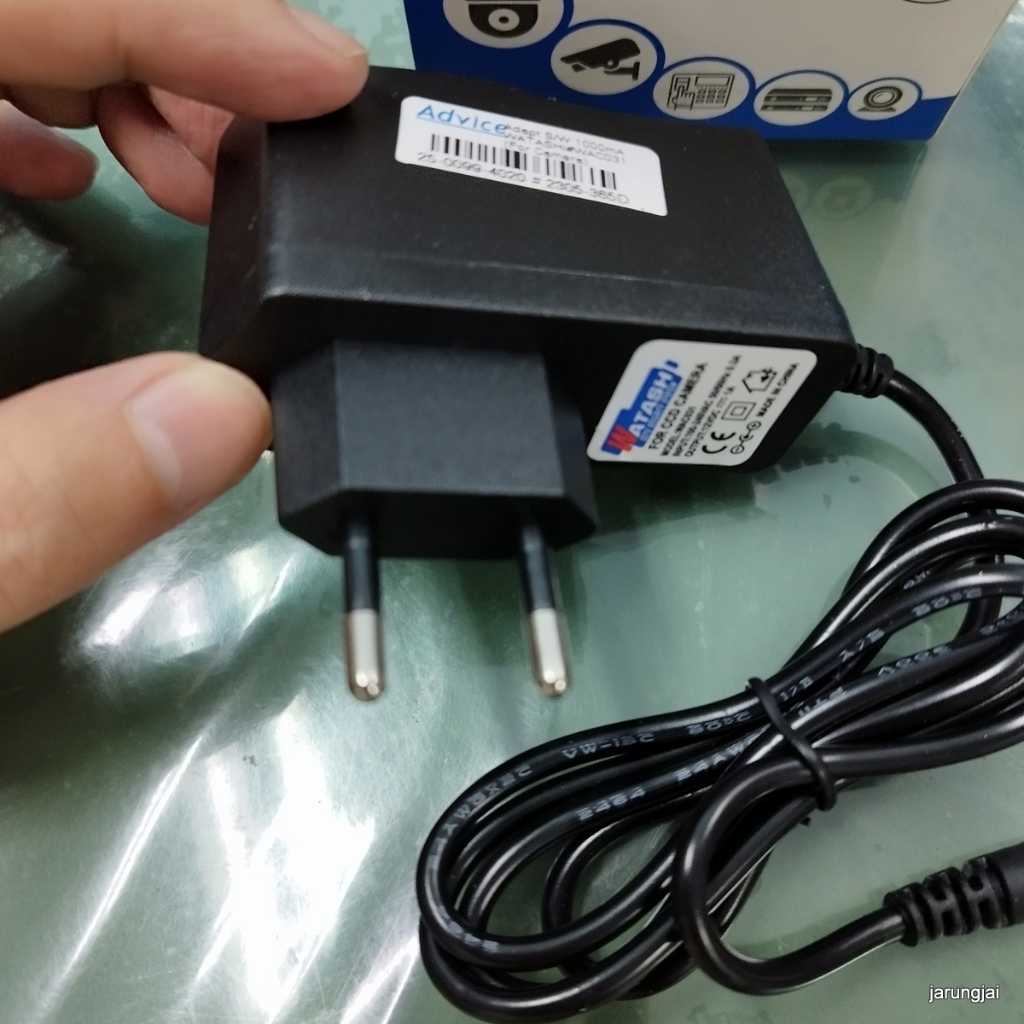 อแดปเตอร์ 12V 1A คุณภาพดี สำหรับกล้องวงจรปิด