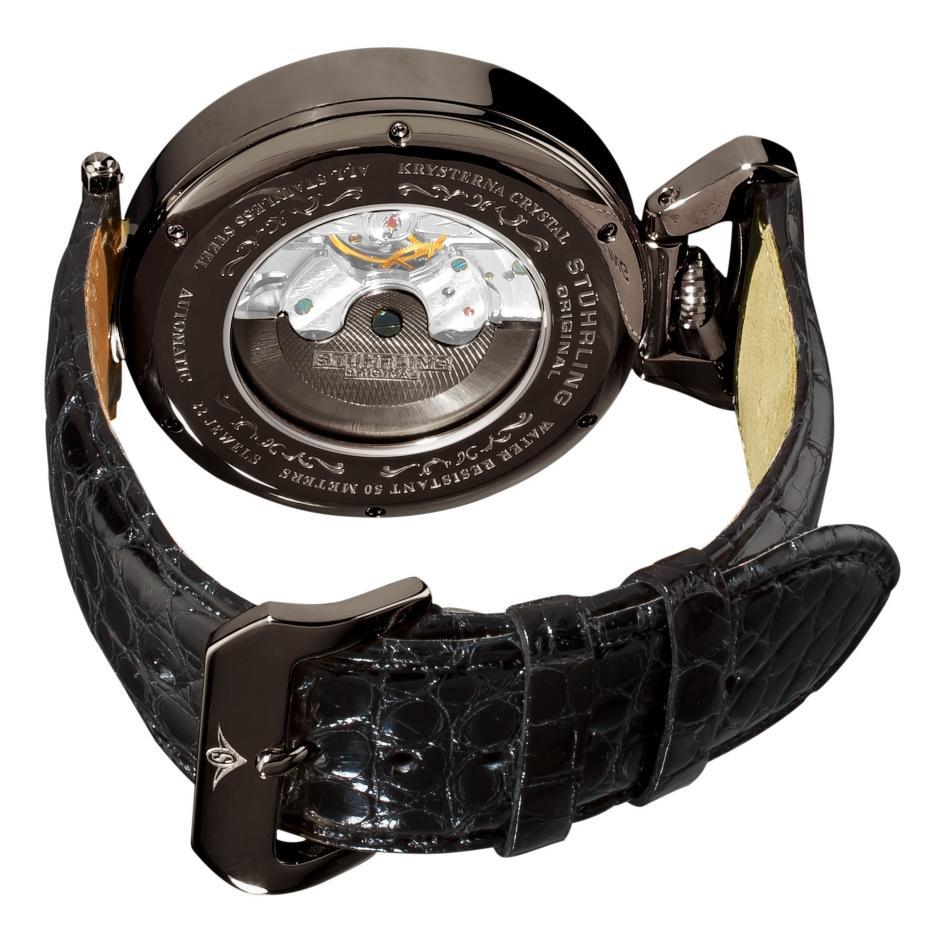 Stuhrling Original 127A2.33F52 นาฬิกาผู้ชาย Emperor’s Grand DT Automatic Skeleton Men's Watch