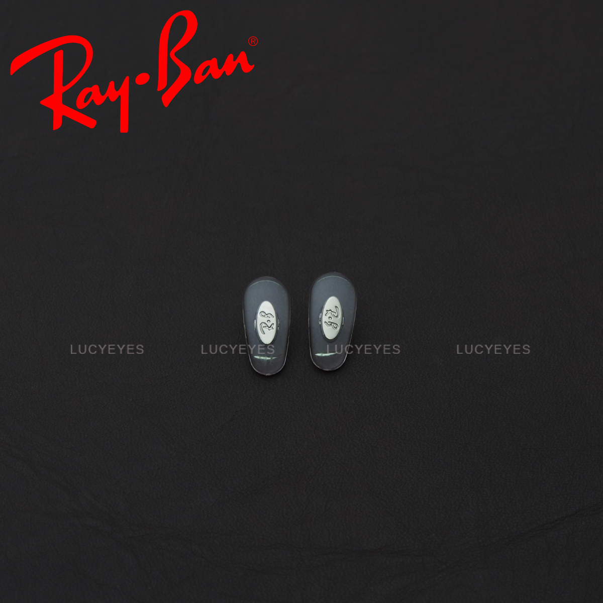 แป้นจมูก RAYBAN แท้ 100% แบบเสียบ (สีใส โลหะเงิน)