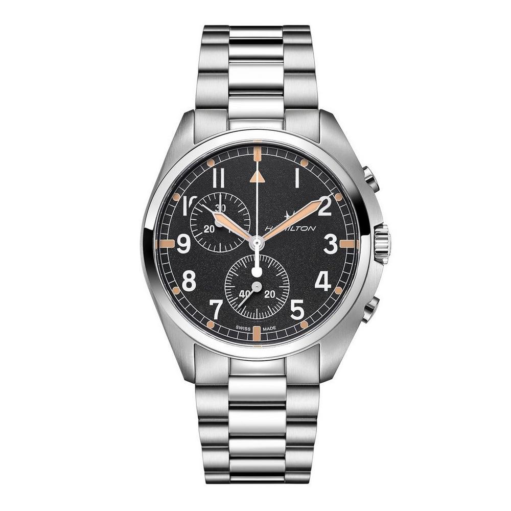 Hamilton H76522131 นาฬิกาผู้ชาย Khaki Aviation Pilot Pioneer Chrono Quartz Men's Watch