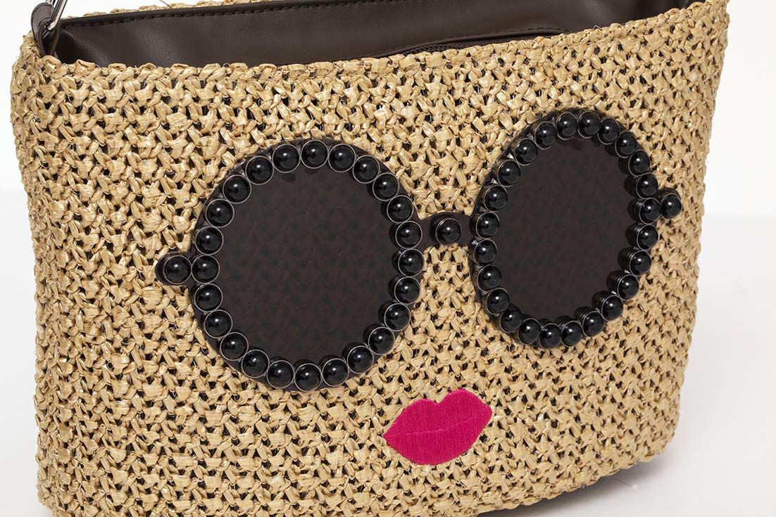 [PRE-ORDER] กระเป๋าสานสีน้ำตาล แบรนด์ a-jolie กระเป๋าสะพาย แว่นดำตาโต นำเข้าจากญี่ปุ่น ajolie BASKET SHOULDER BAG BOOK BROWN ver.