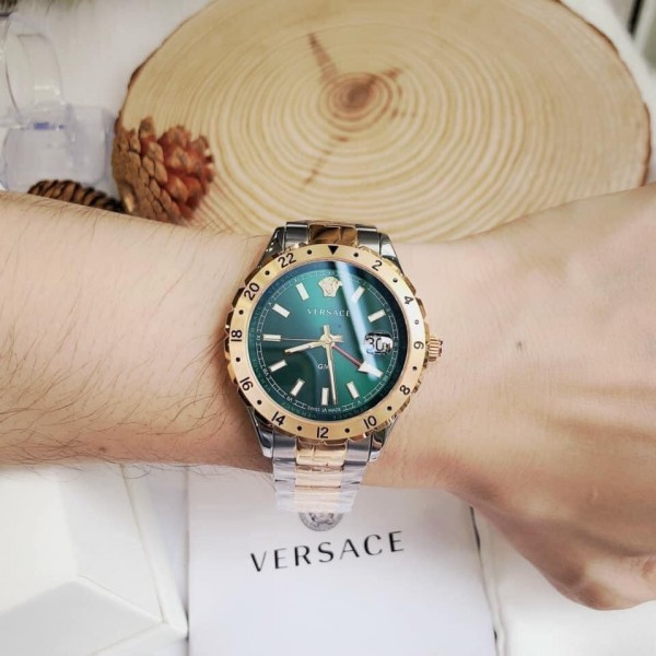 Versace V11050016 นาฬิกาผู้ชาย Hellenyium GMT Quartz Men's Watch