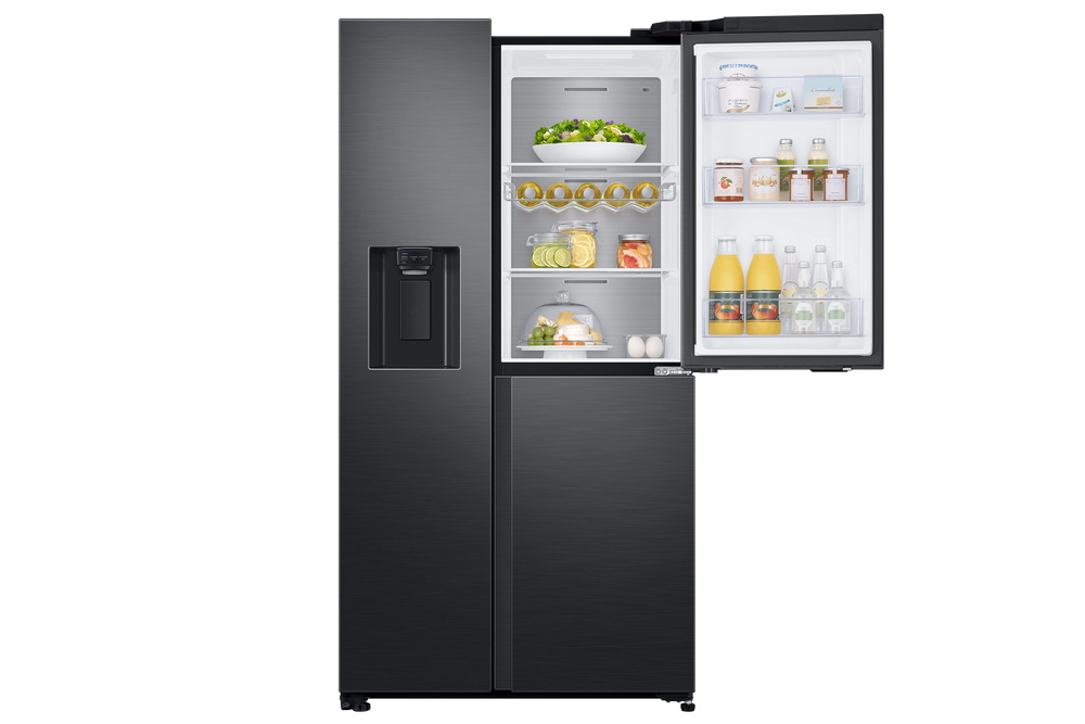 ตู้เย็นไซด์บายไซด์ SAMSUNG 22.1Q สีดำ มีระบบกดน้ำ รุ่น RS65R5691B4/ST