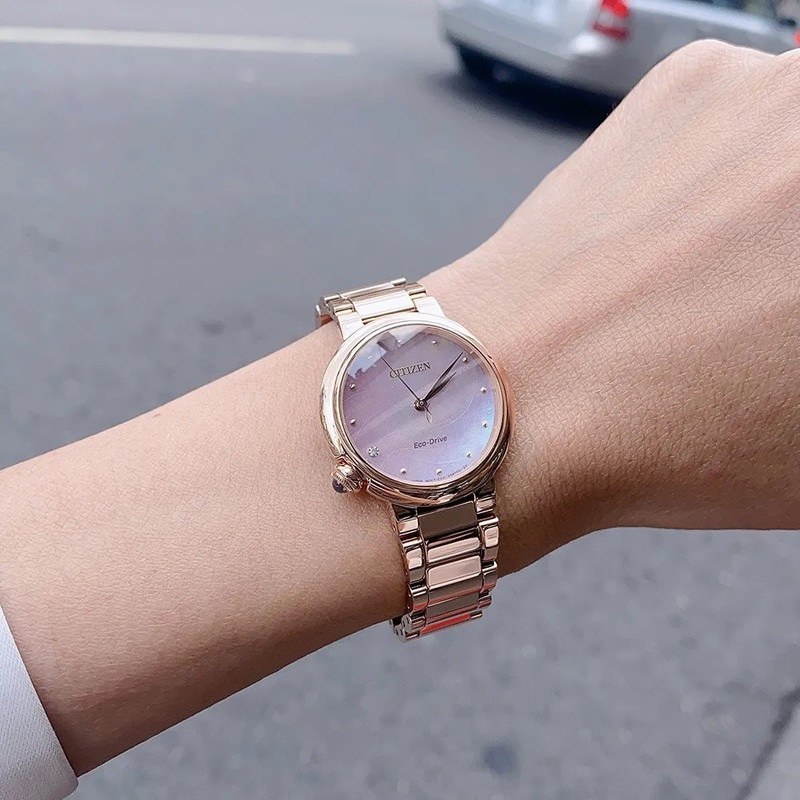 Citizen EM0917-81Y นาฬิกาผู้หญิง Eco-Drive Citizen L Rose Gold Women's Watch