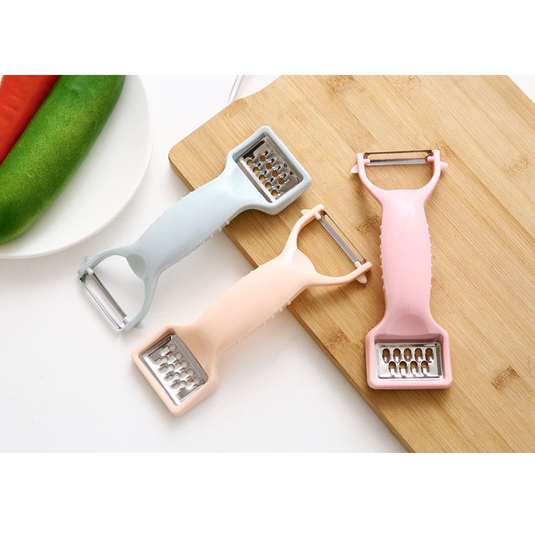 ที่ปลอกเปลือก ที่ปอกผลไม้ 2 in 1 ที่ปอกแตง ปอกมะละกอ ที่ขูดมะละกอ ที่ซอยมะละกอ