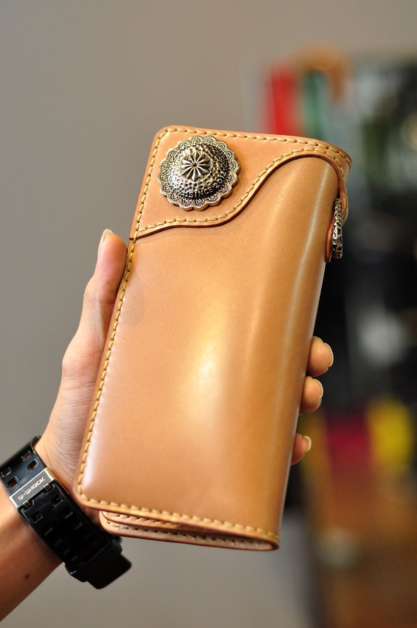 กระเป๋าสตางค์ชาย ใบยาว หนังม้าแท้ ตามสั่งครับ