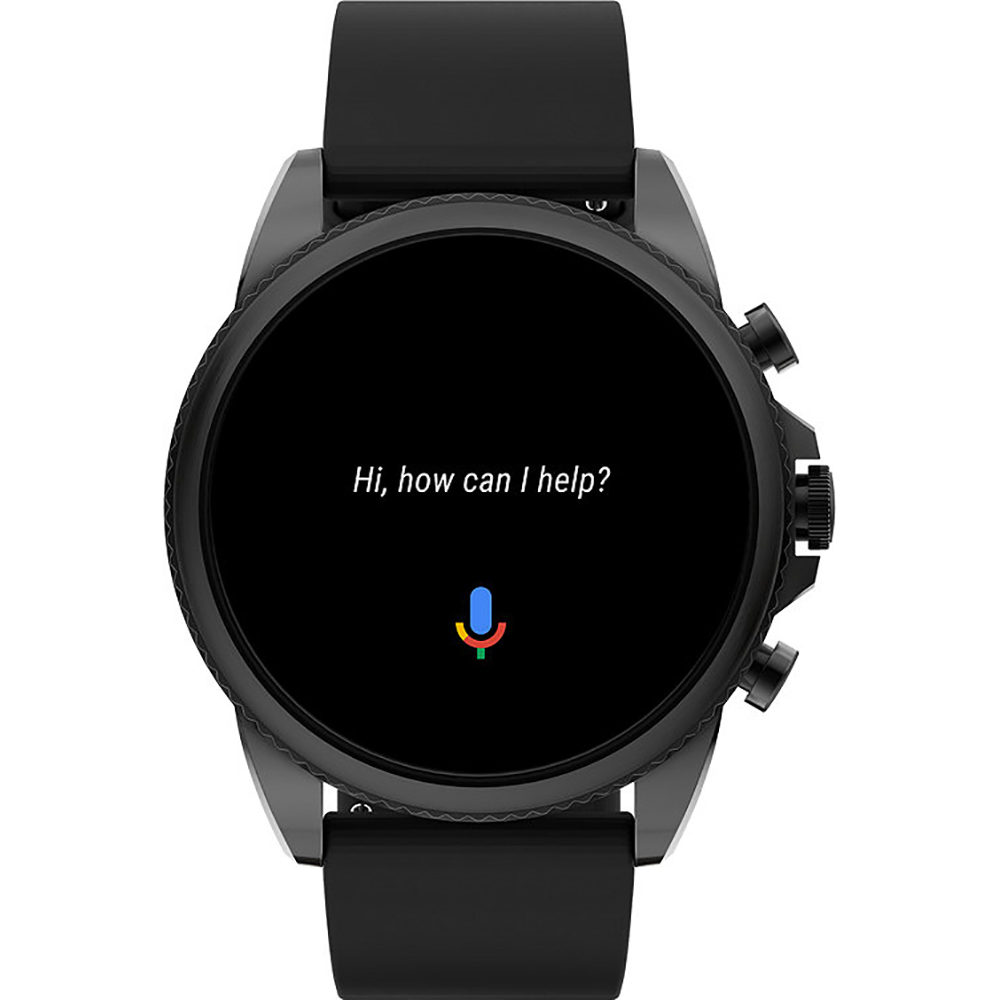 Fossil FTW4061 นาฬิกาผู้ชาย Gen 6 Smartwatch Black Silicone Men's Watch