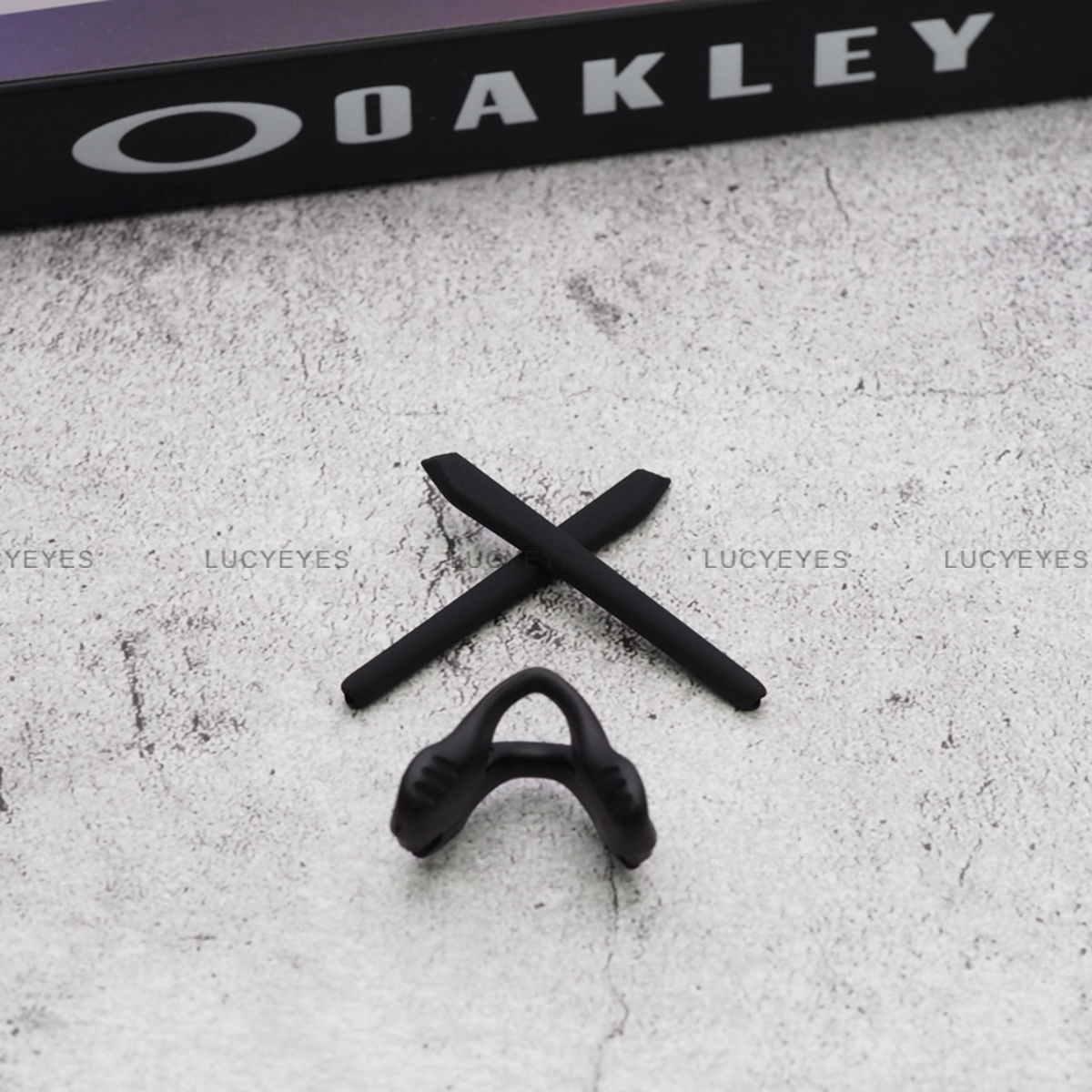 ชุดยางขาแว่น + แป้นจมูก OAKLEY OO9308, OO9313, OO9410 EVZERO PATH สีดำ