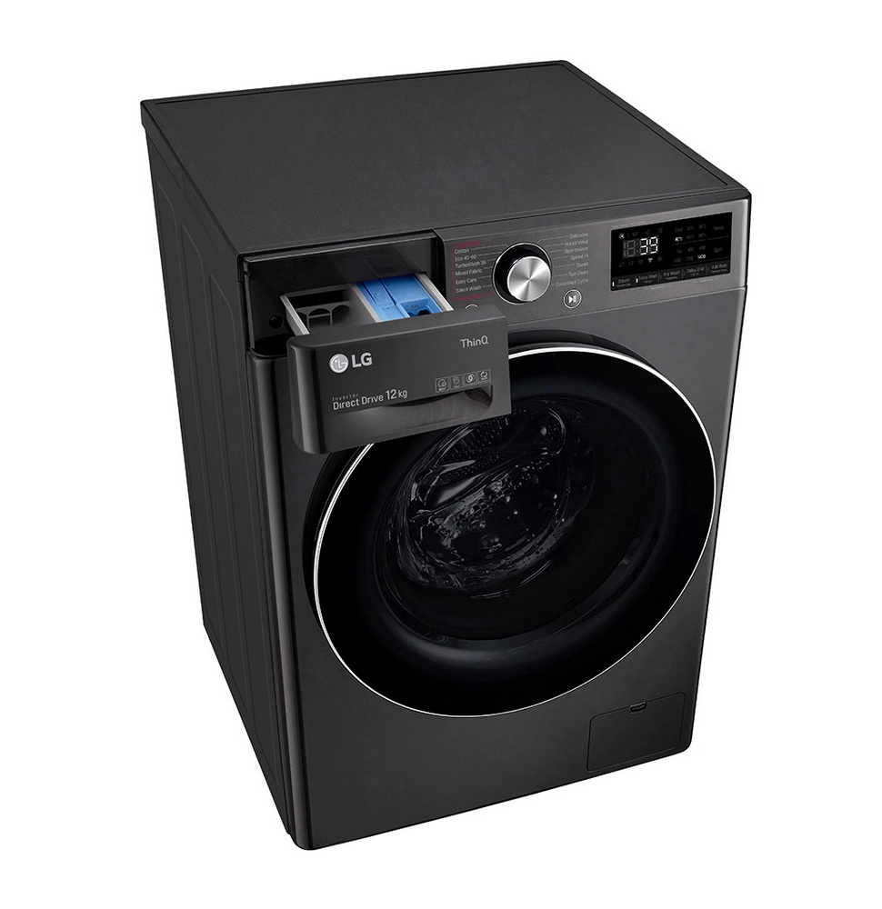 [ผ่อน0%] LG เครื่องซักผ้าฝาหน้า รุ่น FV1412S2B ความจุ12kg. Inverter (ชลบุรีส่งฟรี)