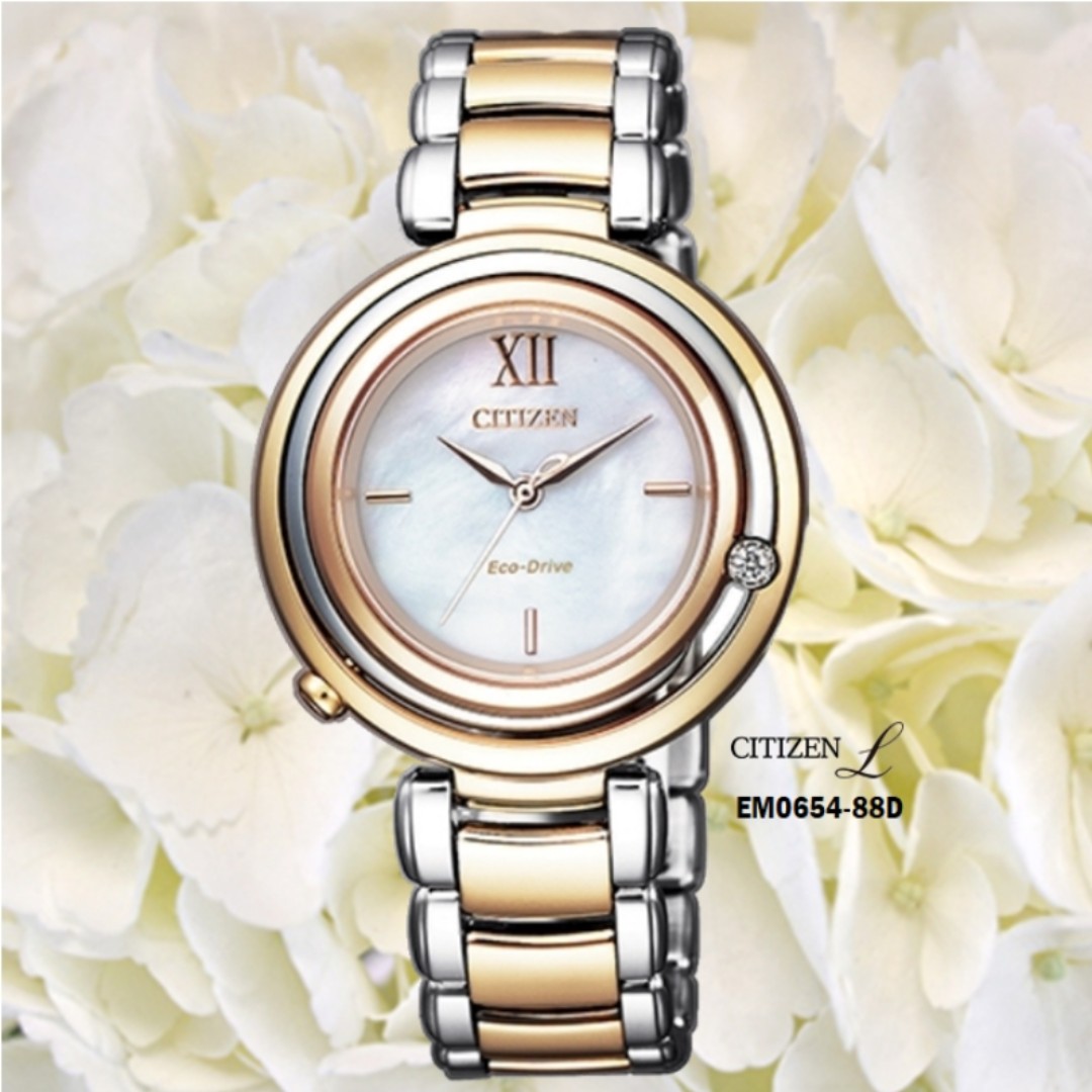 Citizen EM0654-88D นาฬิกาผู้หญิง Citizen L Ambiluna Eco-Drive Diamond Women's Watch