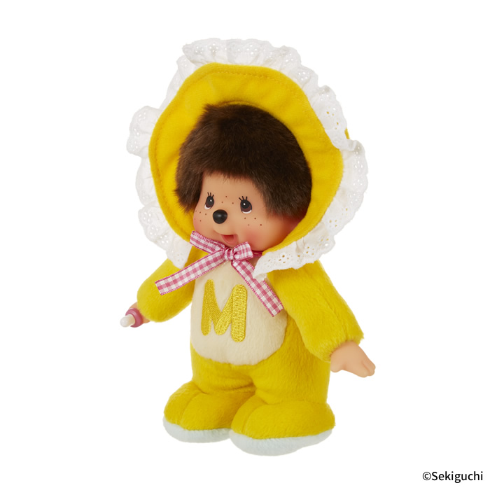 [PRE-ORDER] Monchhichi Yellow Retro Series ตุ๊กตาม่อนชิชิ ชุดสีเหลือง Size S 21 x 13 x 7 cm นำเข้าจากญี่ปุ่น レトロチックモンチッチ Sサイズ イエロー 264759