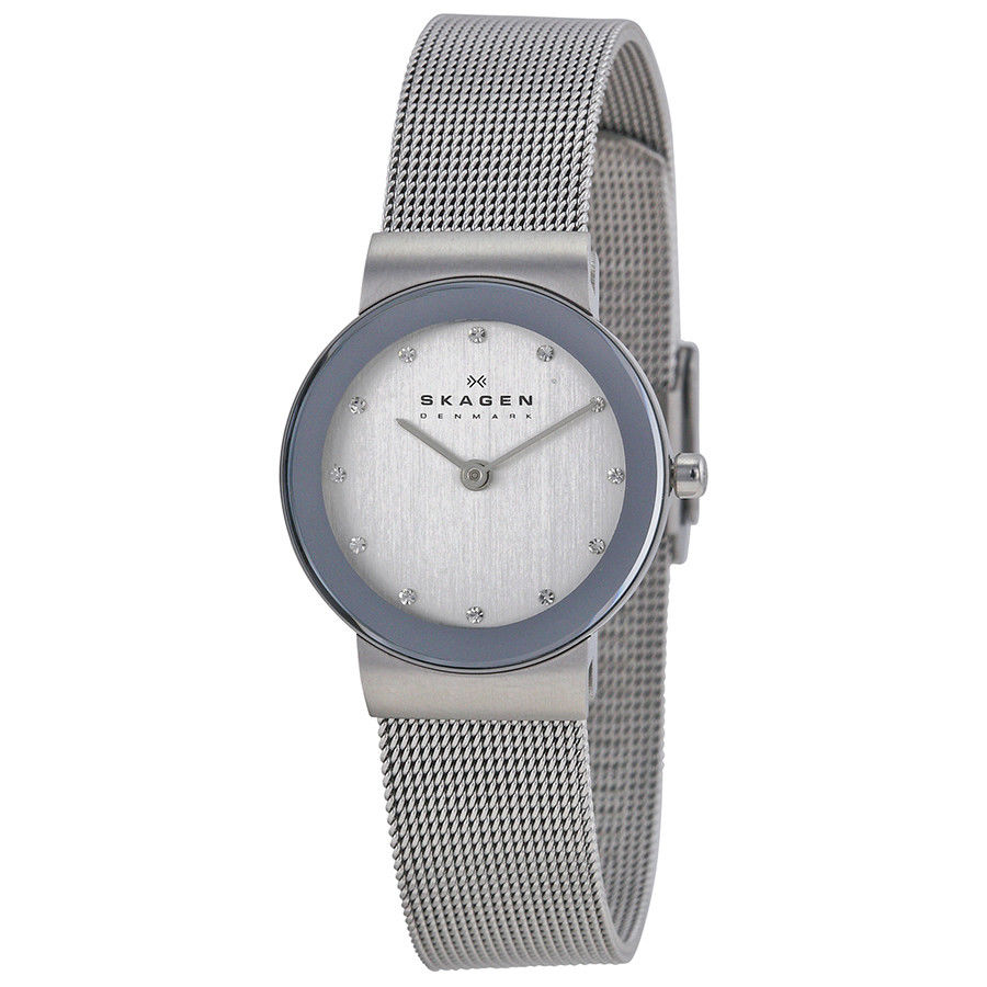 Skagen 358SSSD นาฬิกาผู้หญิง Skagen รุ่น 358SSSD, Freja Swarovski Mesh Bracelet Women's Watch