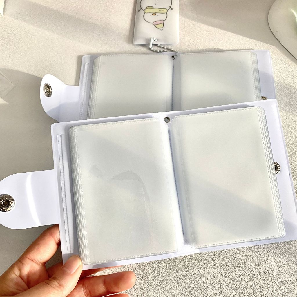 อัลบั้มใส่การ์ด ลายหิมะ สีฟ้า แฟ้มใส่การ์ด Photocard สมุดอัลบั้มรูปโพลารอยด์ ขนาด 10 ซม. สไตล์เกาหลี