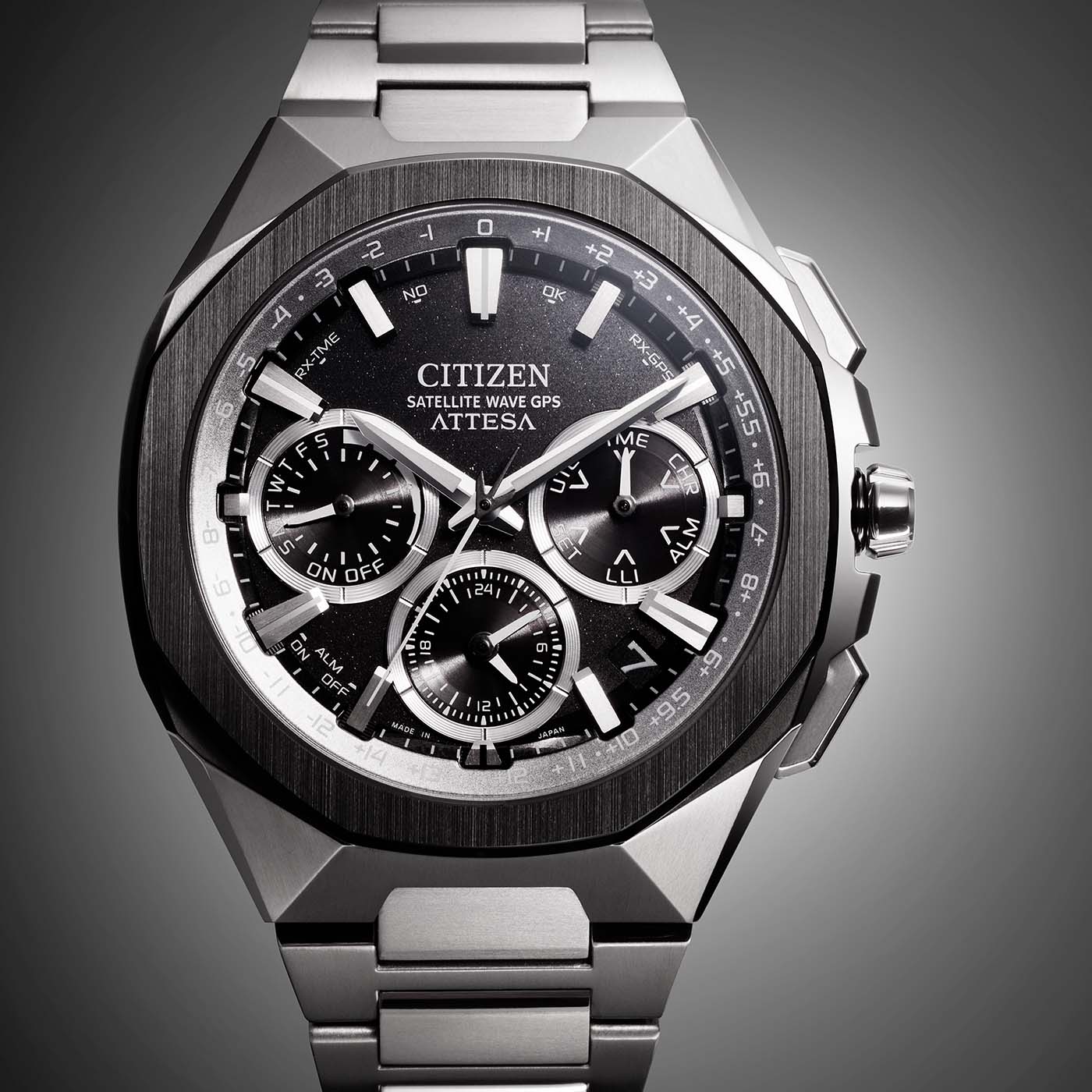 Citizen CC4104-53E นาฬิกาผู้ชาย Attesa Satellite GPS Titanium Eco-Drive Men's Watch