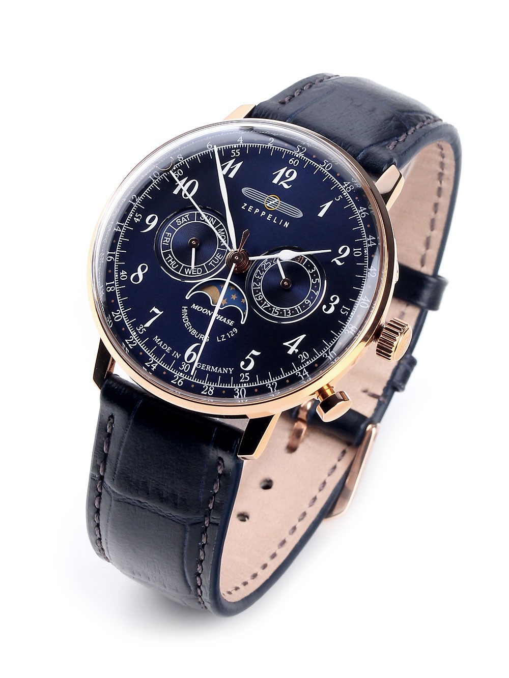 Zeppelin 7038-3 นาฬิกาผู้ชาย Series LZ129 Hindenburg Quartz Men's Watch Made In Germany