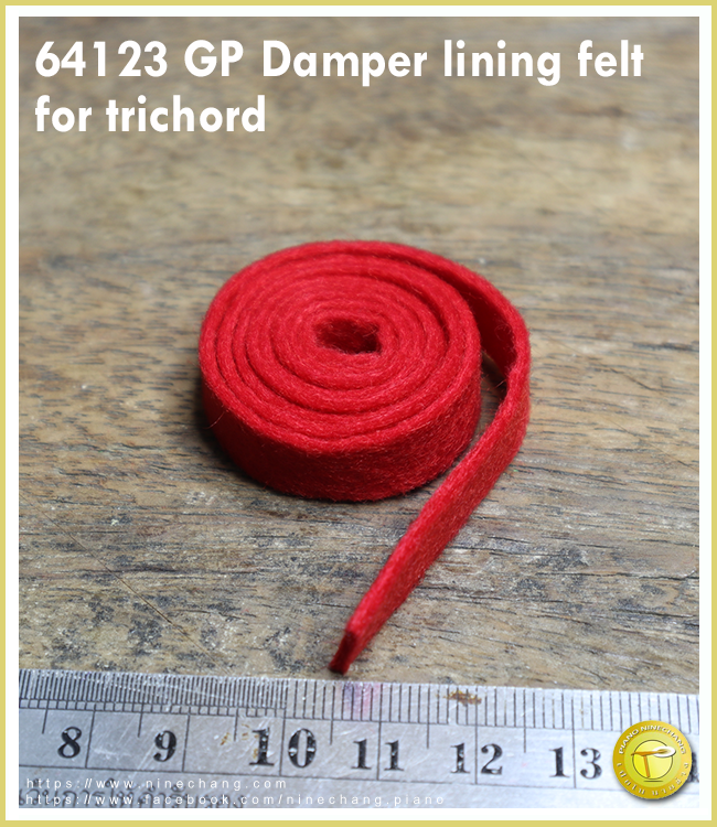 64123 GP Damper lining felt for trichord