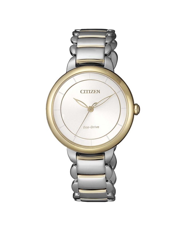 Citizen EM0674-81A นาฬิกาผู้หญิง Eco-drive Two-Tone Stainless Steel Women's Watch