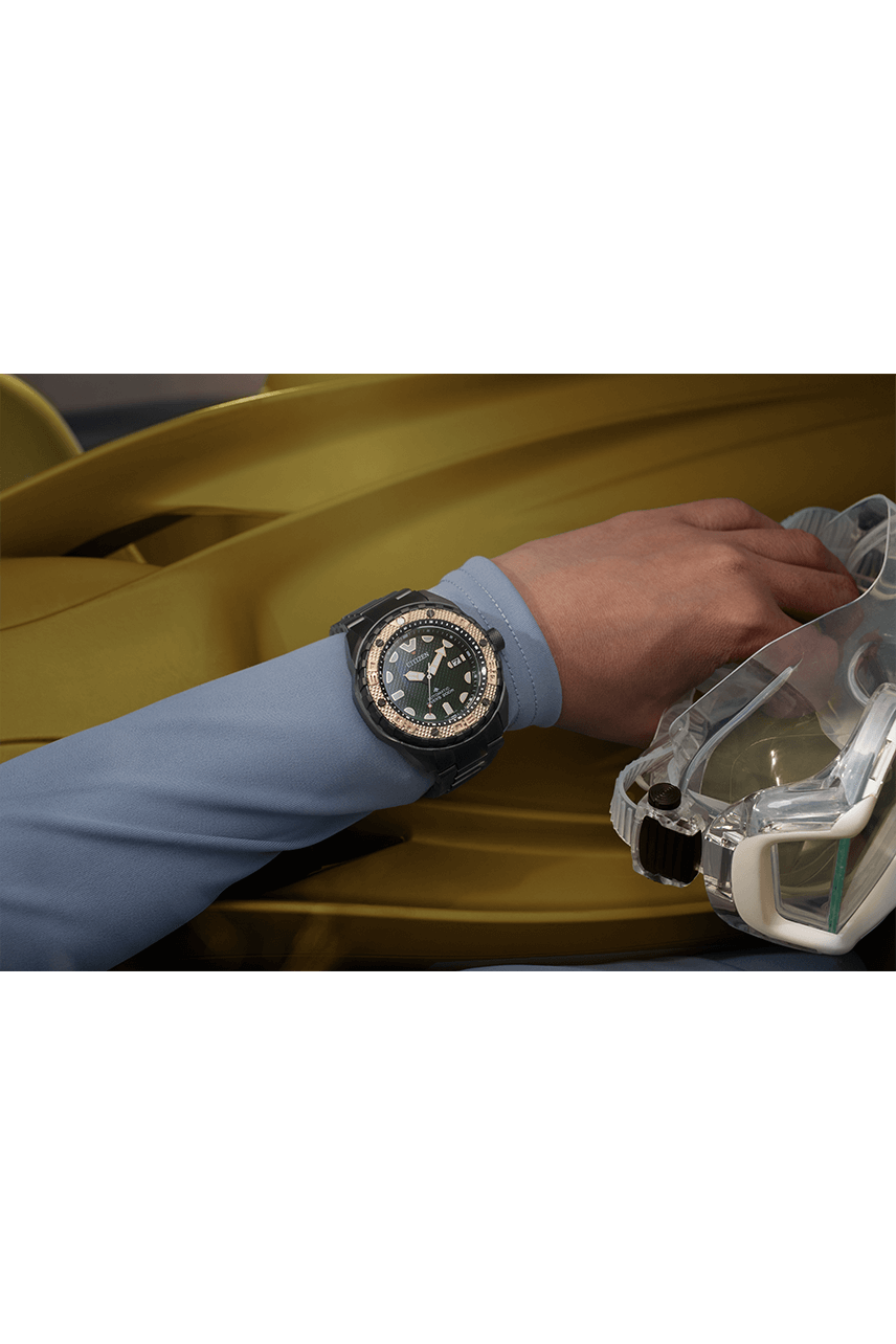 Citizen NB6008-82X นาฬิกาผู้ชาย Automatic Promaster Titanium Green Anaconda Limited 500pcs. Men's Watch