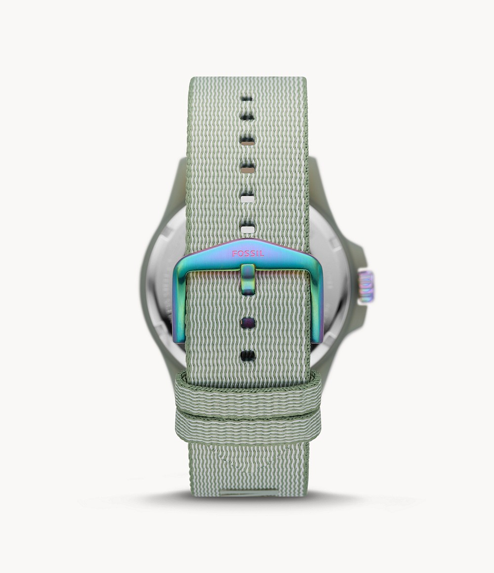 Fossil FS5911 นาฬิกาผู้ชาย FB - 01 Solar-Powered Green #tide ocean material Men's Watch