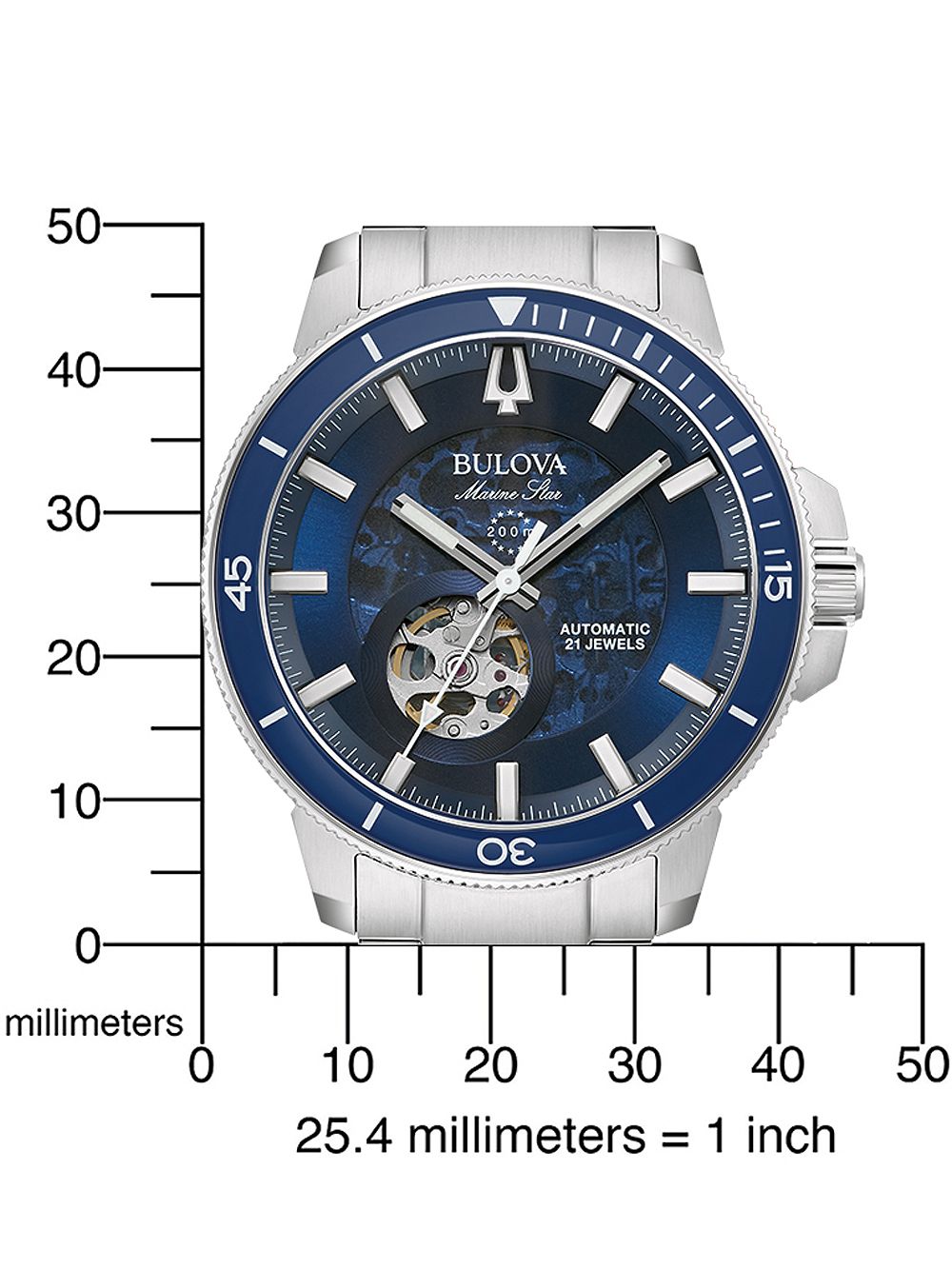 Bulova 96A289 นาฬิาผู้ชาย Marine Star Automatic Men's Watch