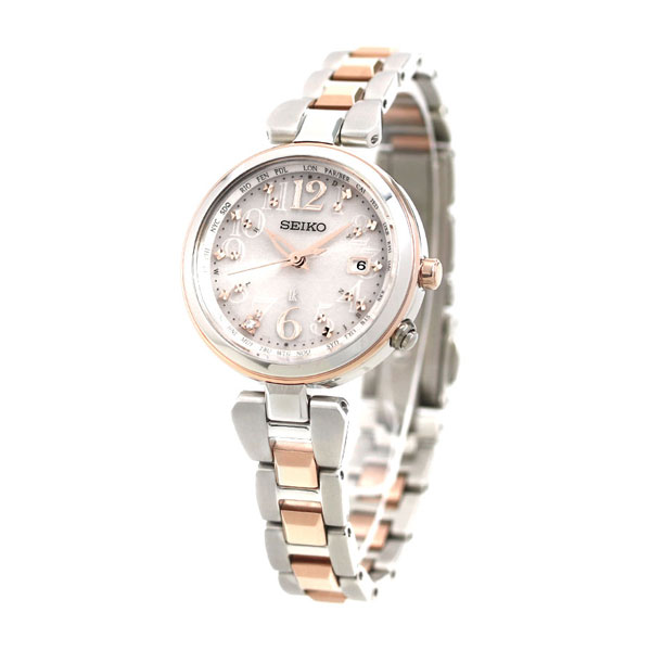 Seiko SSQV048 นาฬิกาผู้หญิง Lukia Solar Radio Controlled Diamond Women's Watch