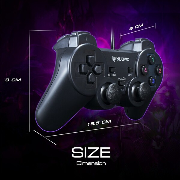 จอยเกมส์ จอยคอม Nubwo NJ-43 D-Input Controller ใช้งานกับระบบ Windows ได้