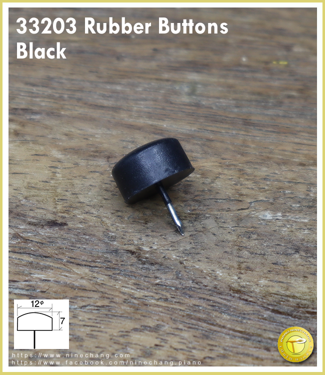 33203 Rubber Buttons black