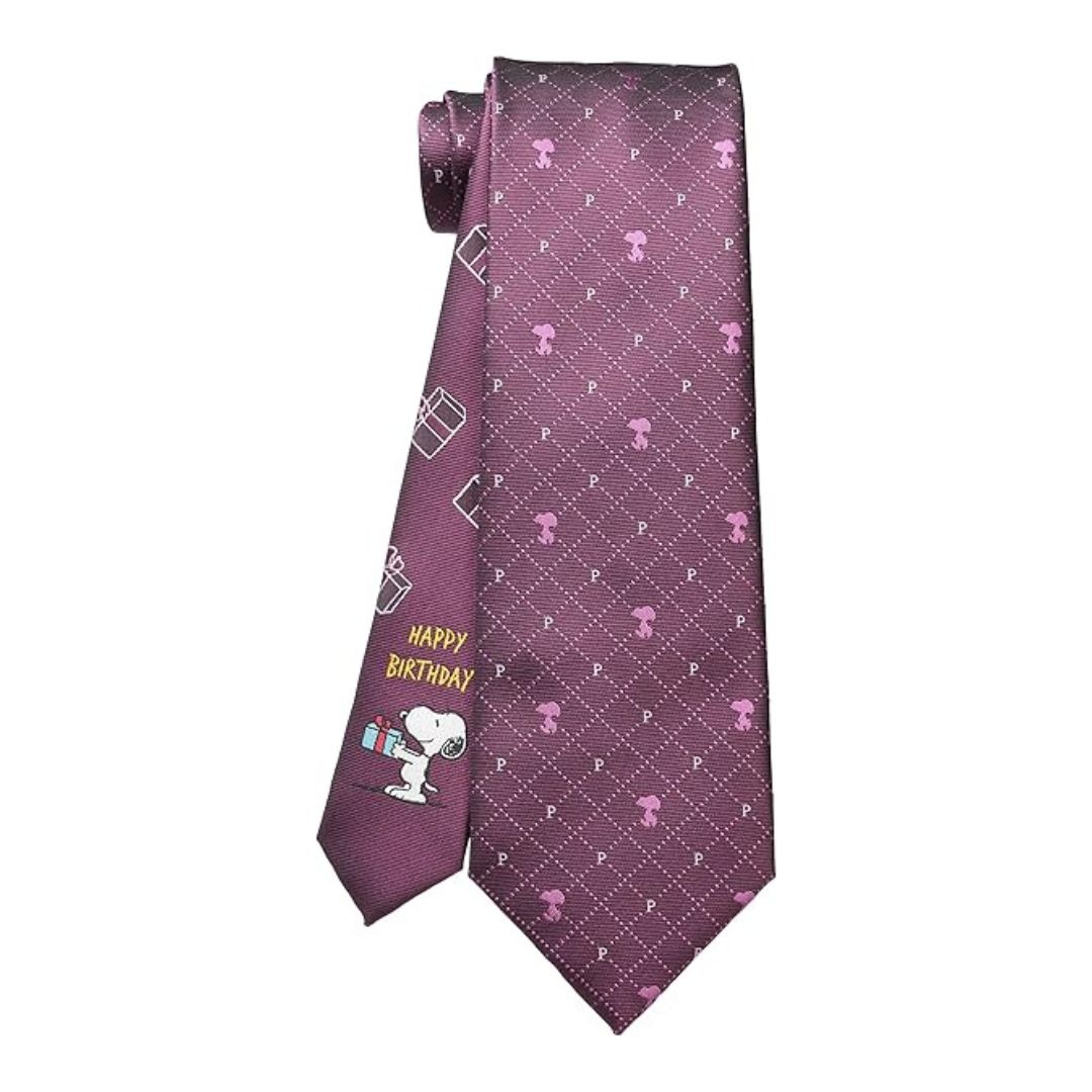 [PRE-ORDER] เนคไท สนูปปี้ PEANUTS Snoopy Necktie ลาย HAPPY BIRTHDAY นำเข้าจากญี่ปุ่น [ピーナッツ] ネクタイ スヌーピー PND48168 RED