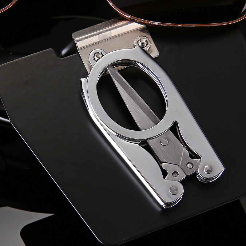 Jinda RIMEI กรรไกรพกพา พับได้ กรรไกรแสตนเลส มีรูคล้องพวงกุญแจ