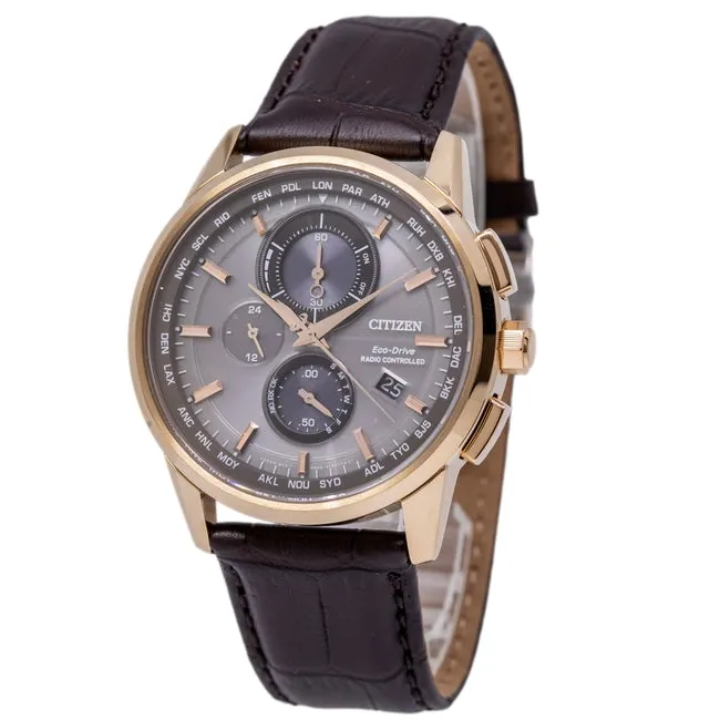 Citizen AT8113-12H นาฬิกาข้อมือผู้ชาย Eco-Drive Global Radio Controlled Chronograph Men's Watch